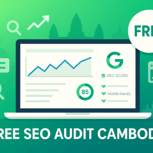 Free SEO audit dashboard report showing website analysis for Cambodia businesses