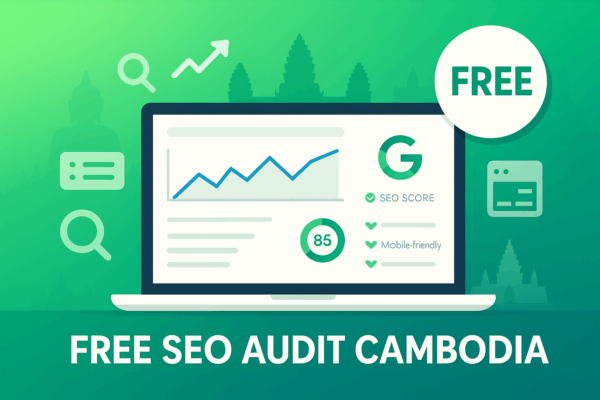 Free SEO audit dashboard report showing website analysis for Cambodia businesses